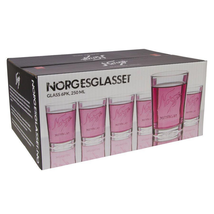 Norgesglasset kjøkkenglass 250ml 6pk-Hadeland Glassverk-Hyttefeber