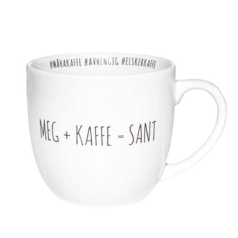 Hashtagkrus: Meg + kaffe = Sant - 38cl-Porsgrunds Porselænsfabrik-Hyttefeber