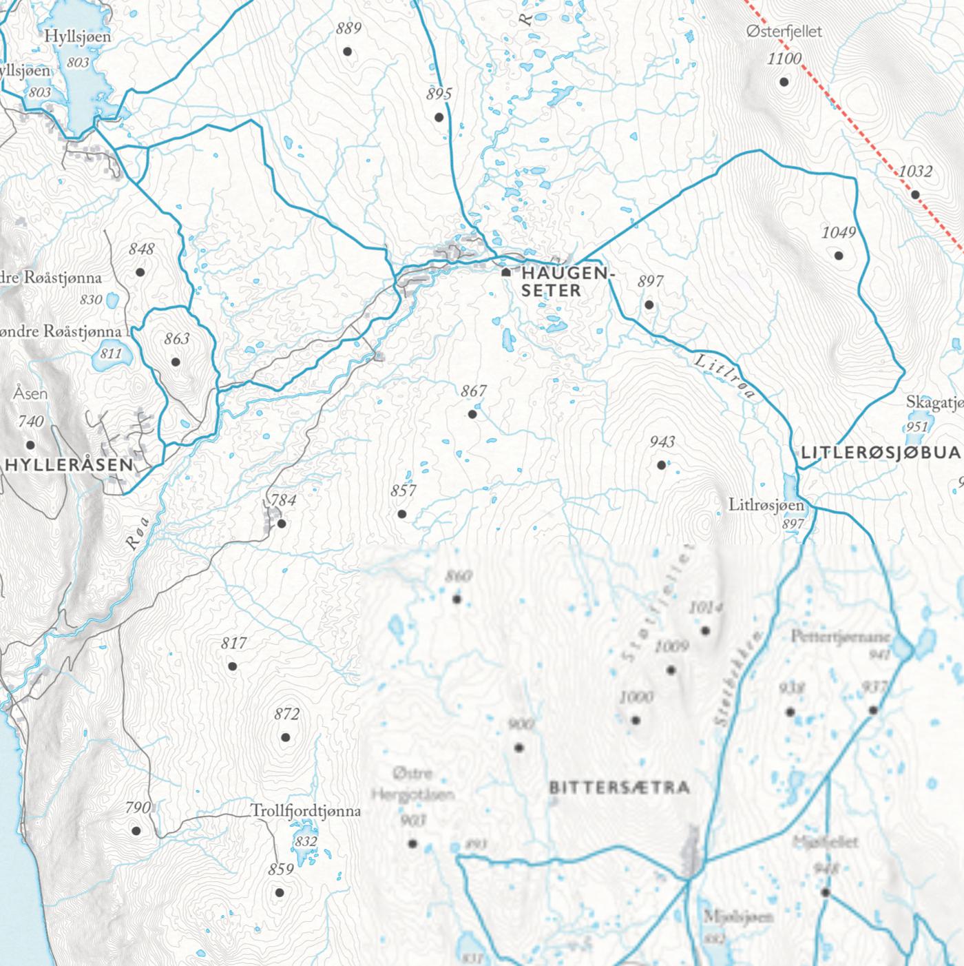 Skikart Engerdal (50x70 cm)-Maps-Dapamaps-Hyttefeber