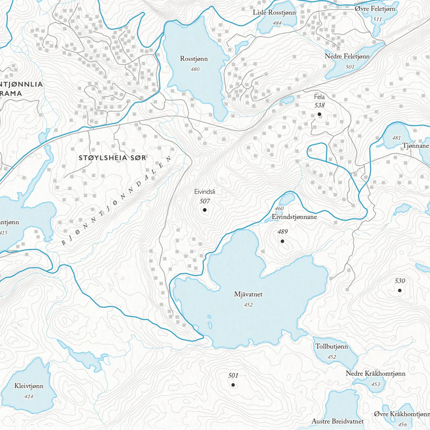 Skikart Gautefall (50x70 cm)-Maps-Dapamaps-Hyttefeber