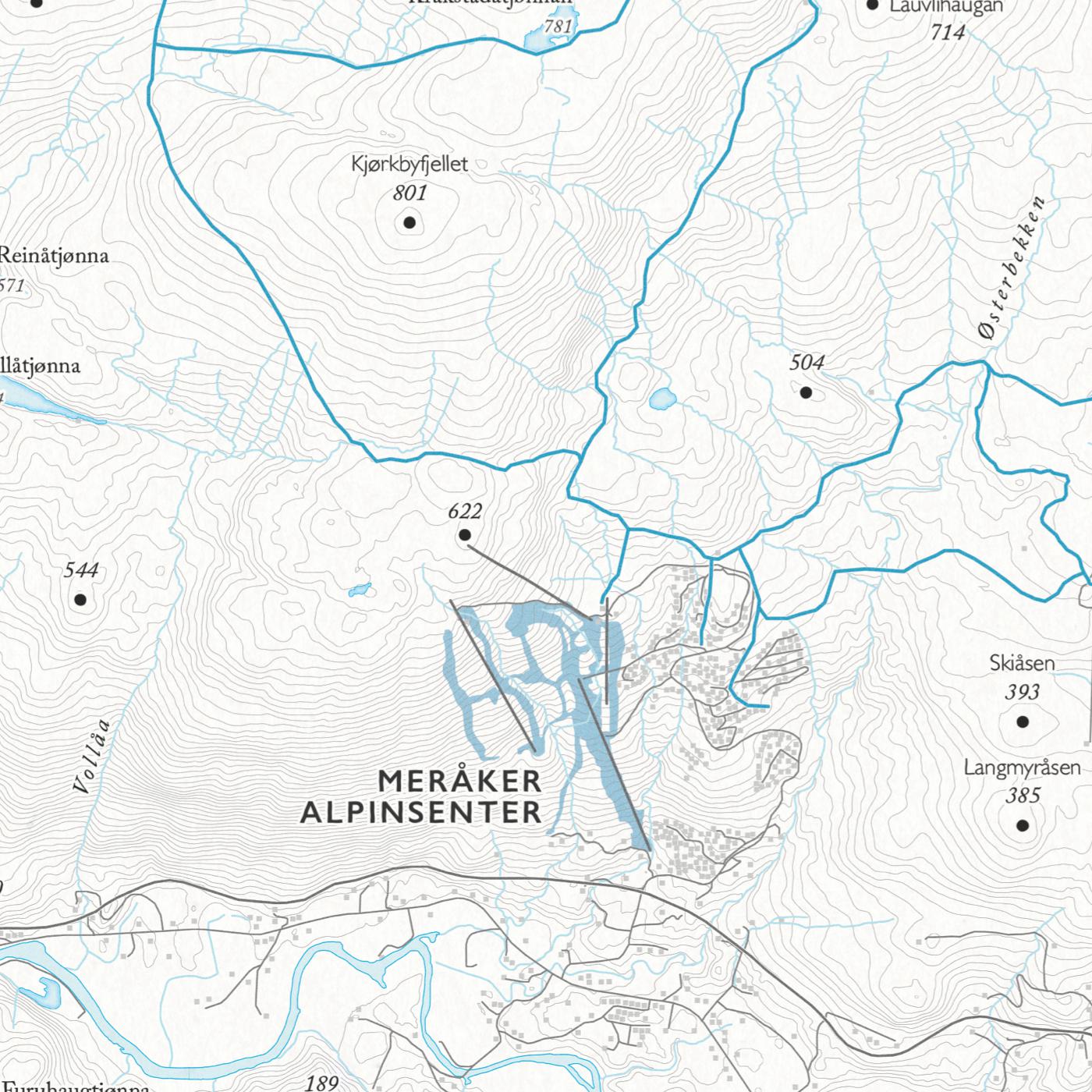 Skikart Meråker (50x70 cm)-Maps-Dapamaps-Hyttefeber