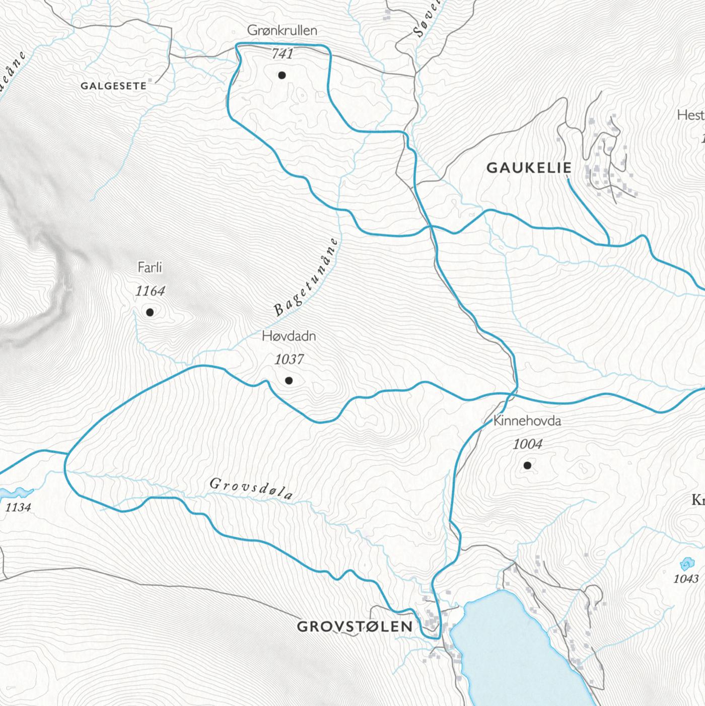 Skikart Syndin (50x70 cm)-Maps-Dapamaps-Hyttefeber