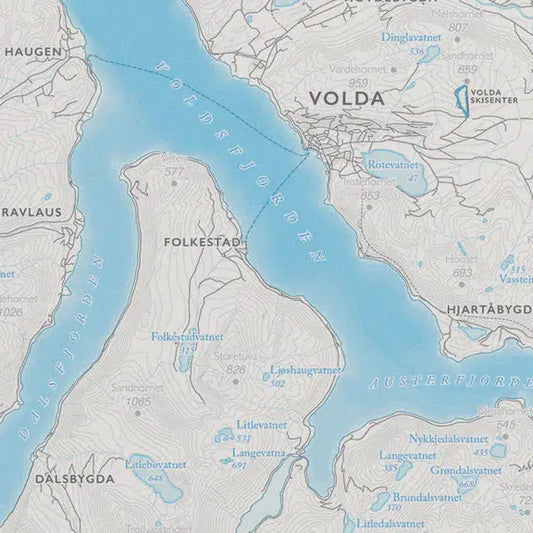 Fjellkart Sunnmørsalpene (50x70 cm)-Maps-Dapamaps-Hyttefeber