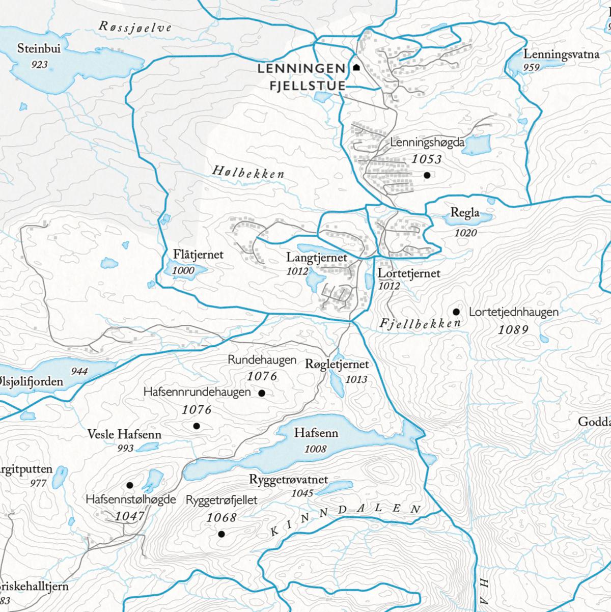 Skikart Synnfjell (50x70 cm)-Maps-Dapamaps-Hyttefeber
