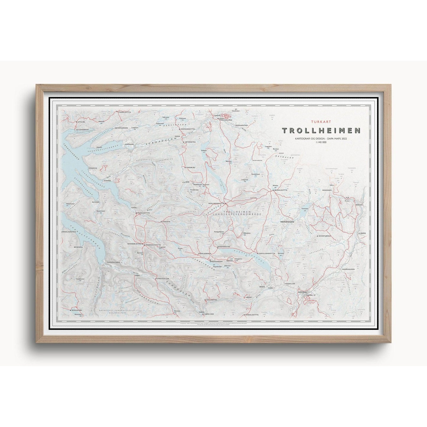 Turkart Trollheimen (50x70 cm)-Maps-Dapamaps-Hyttefeber