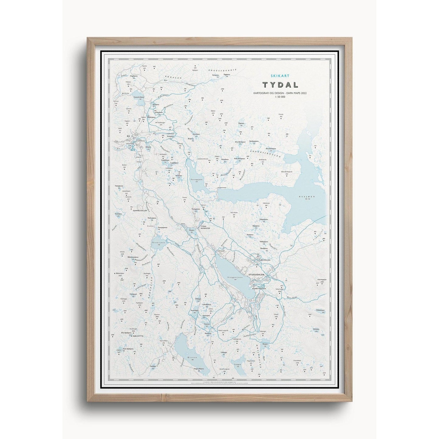 Skikart Tydal-Maps-Dapa Maps-Hyttefeber