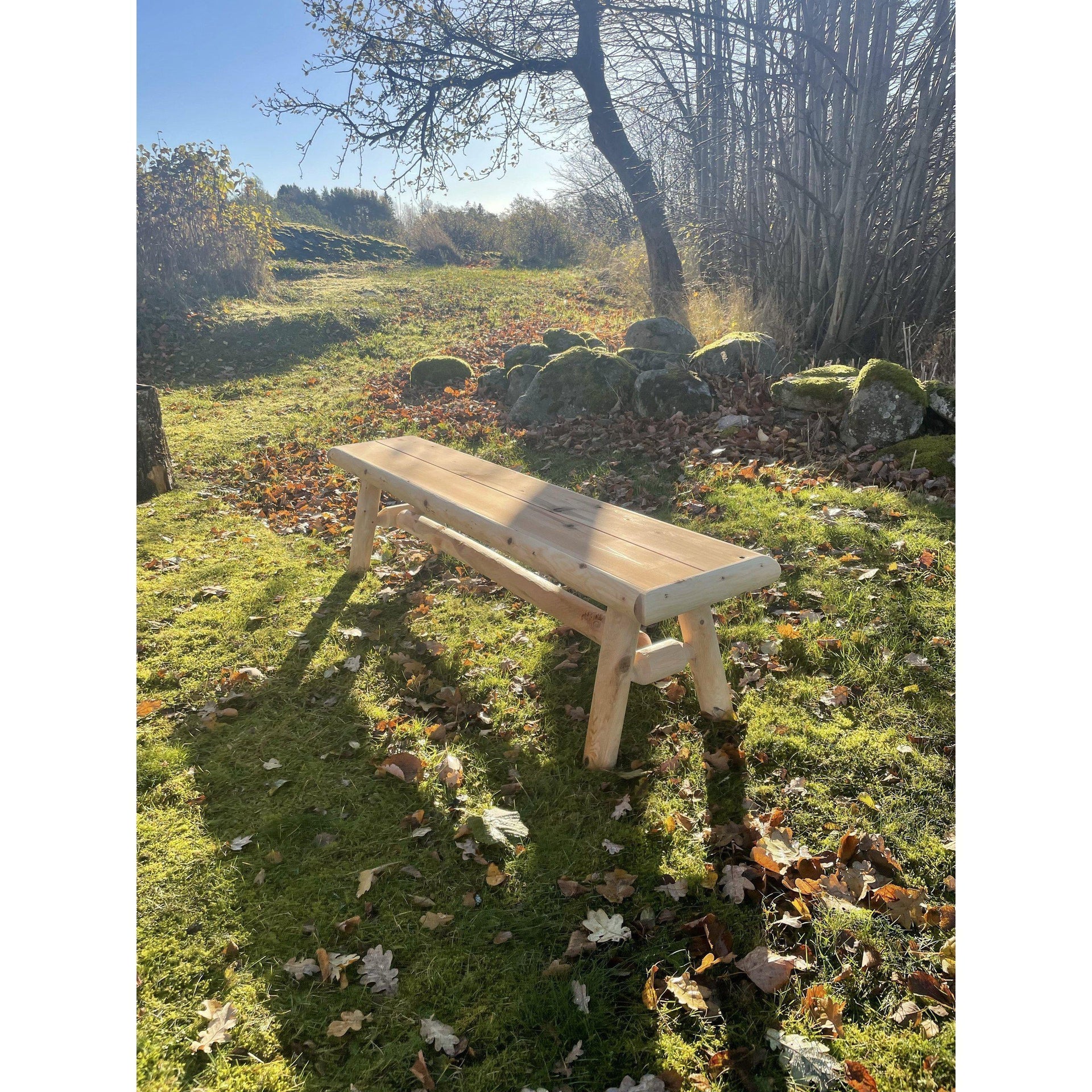 LOG Benk 180cm-Hagemøbler-Espegard-Hyttefeber