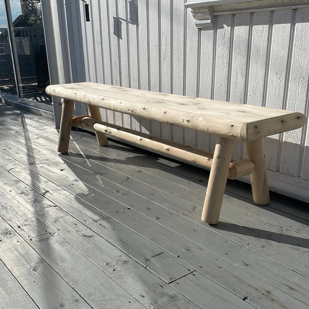 LOG Benk 180cm-Hagemøbler-Espegard-Hyttefeber