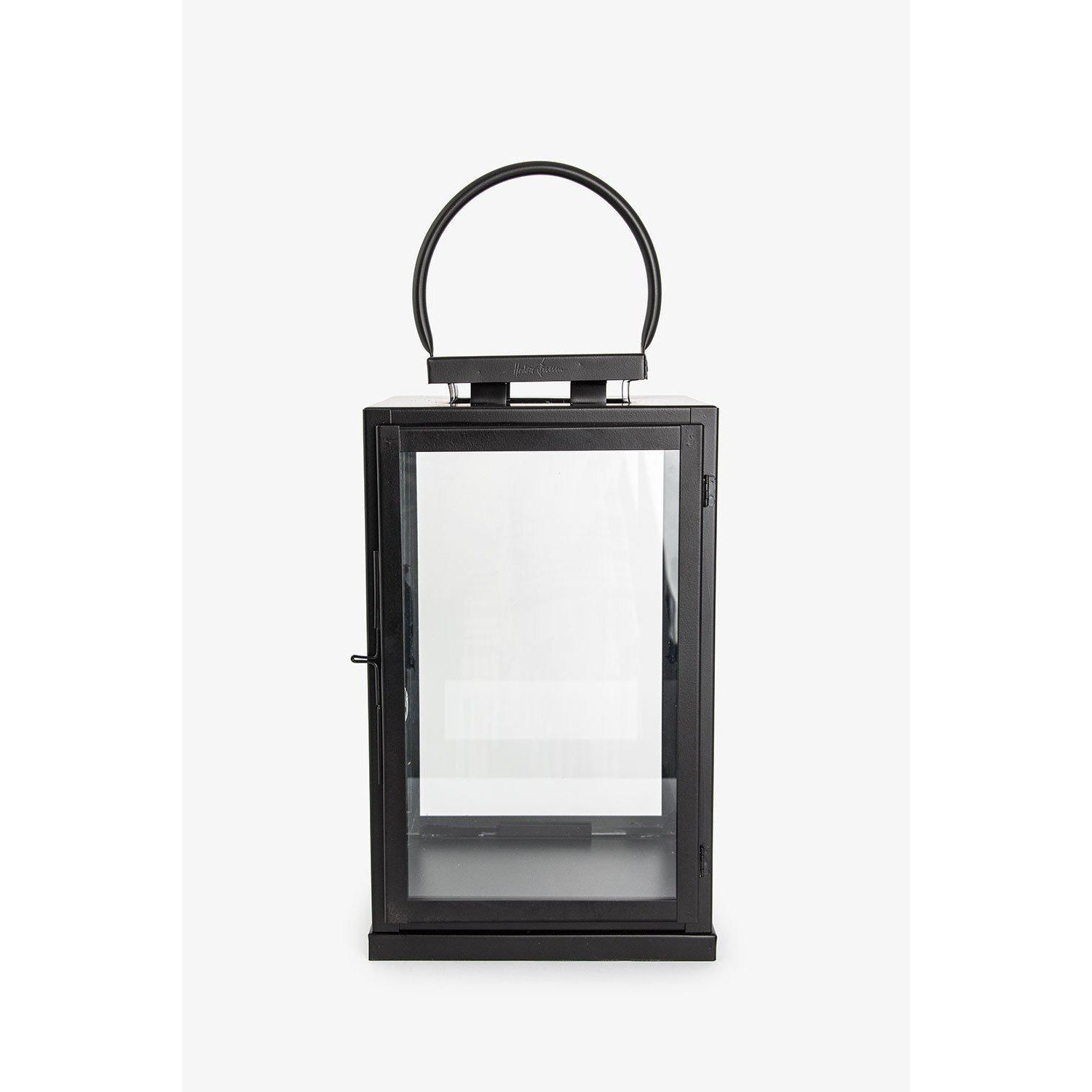 Lanterne rustfri sort H: 36 cm-Lyslykt-Lama-Hyttefeber