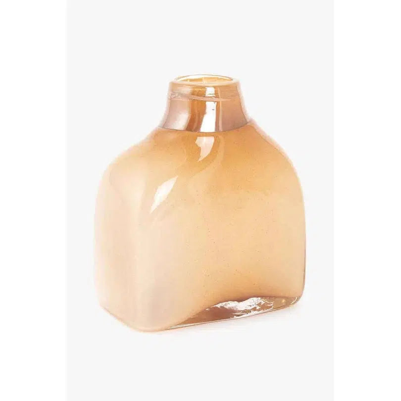 Vase - Farget Glass - Beige - Stor-Interiør-Lama-Hyttefeber