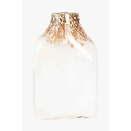 Vase Glass - Hvit med Bronzedråper-Interiør-Lama-Hyttefeber
