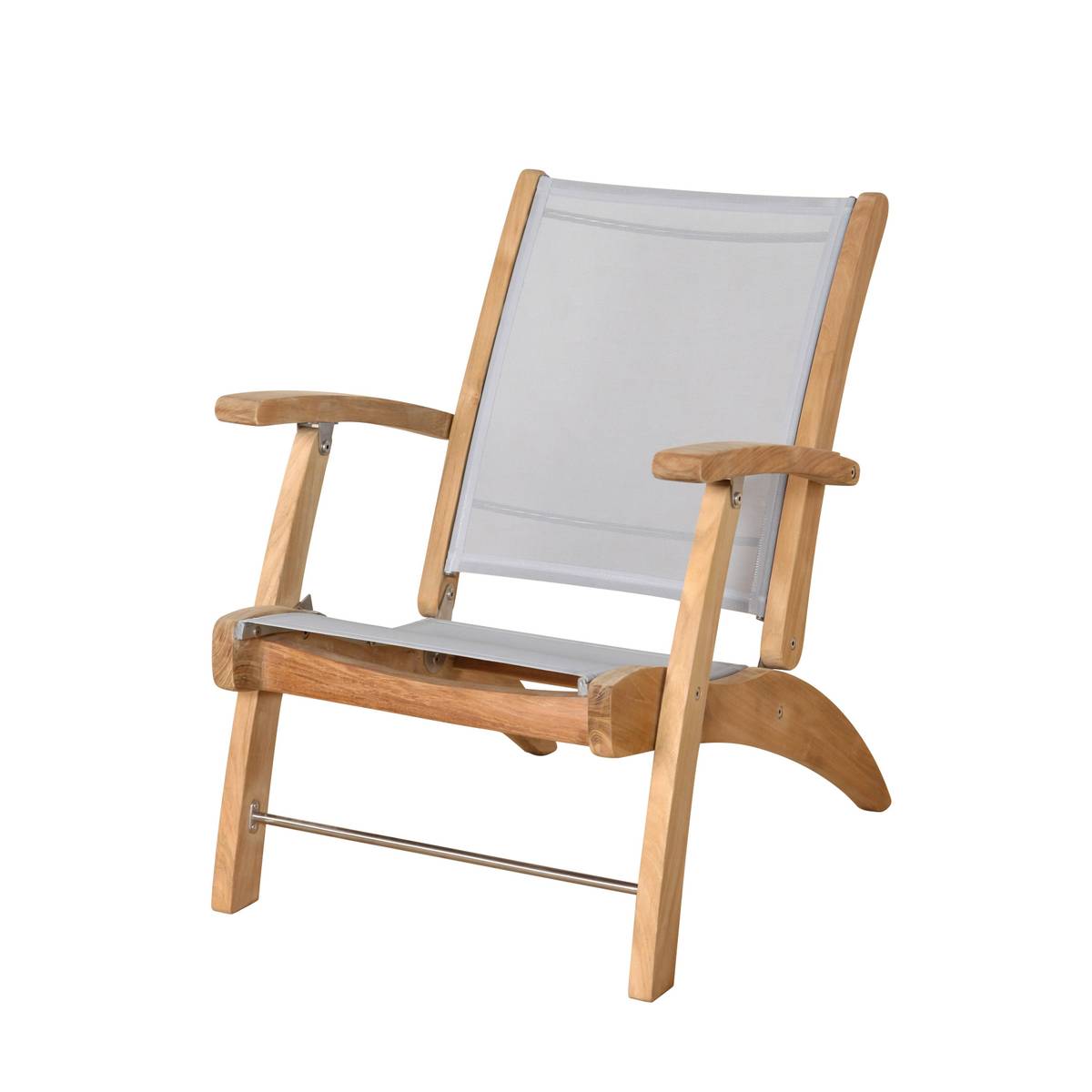 Somerville hagestol (Sammenleggbar) - Teak Batyline - Grå-Hagemøbler-Westport Chair Company-Hyttefeber